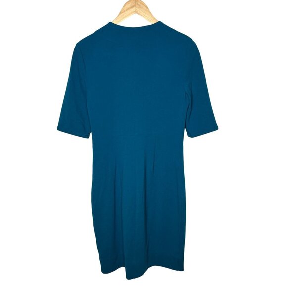 NEW! Diane von Furstenberg 12 Saturn Bodycon Stretch Jersey Dress Teal Blue - Picture 3 of 6
